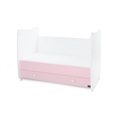 Bed DREAM NEW 60x120 white+orchid pink /transformed into a child bed/
